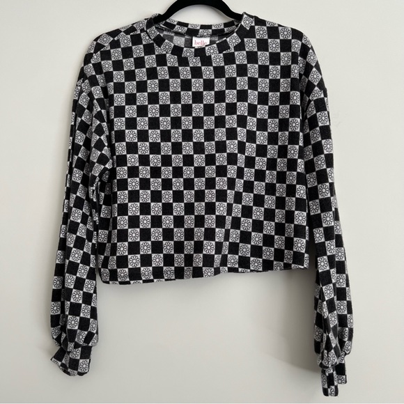 Belle du Jour Floral Checkered Lounge Set Juniors’ Size Large - Picture 2 of 9